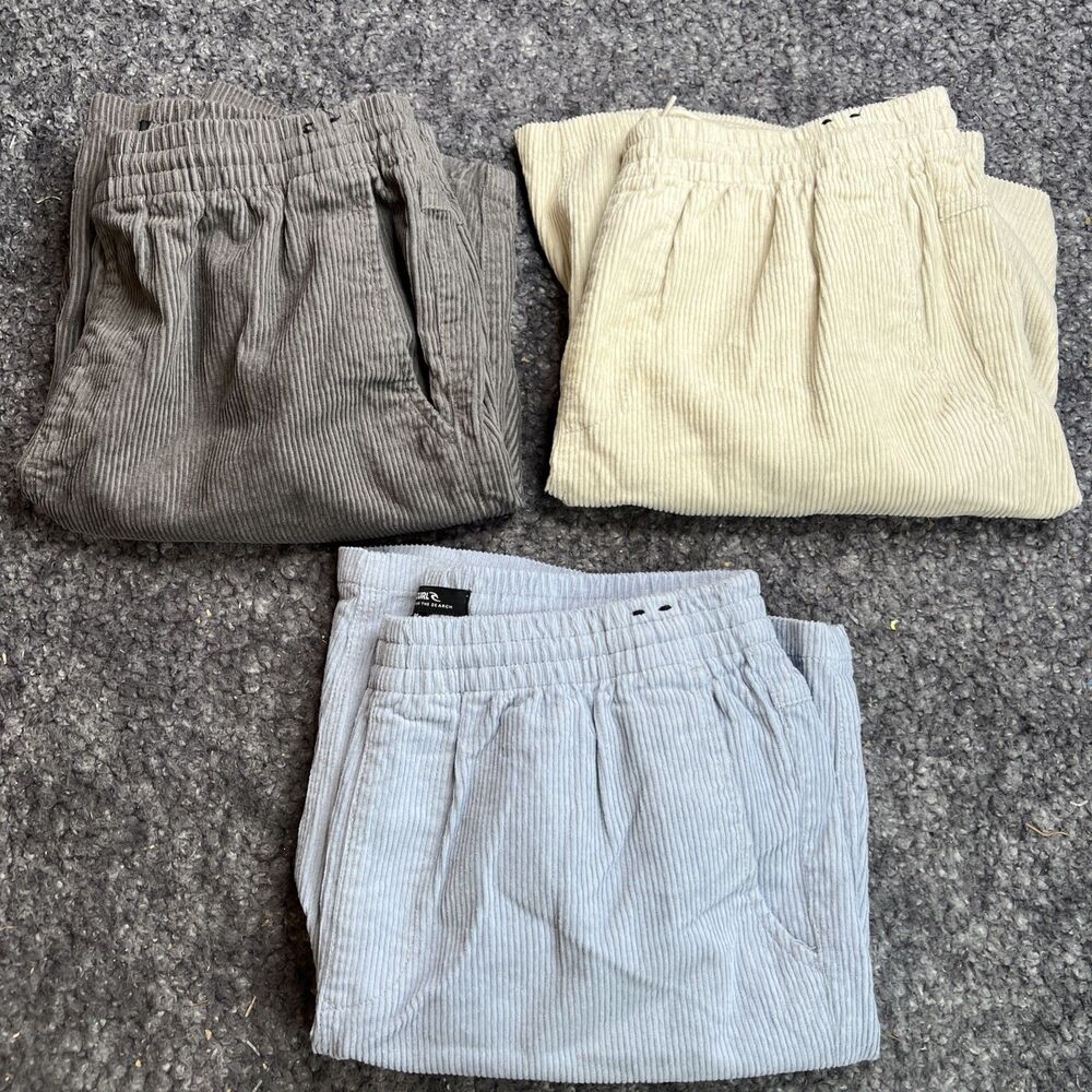 Rip Curl Men’s Classic Surf Cord Volley Short Lot Of (3) Size M GUC